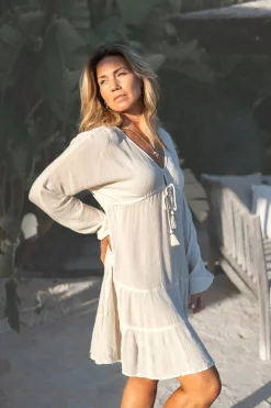 Kleid Mio Paisley Weiß