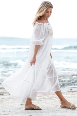 Kleid Peralta Bordado Weiß