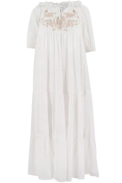 Kleid Peralta Bordado Weiß
