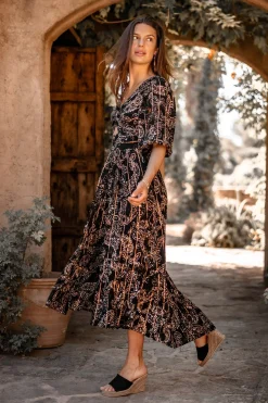 Kleid Santi Paisley Schwarz