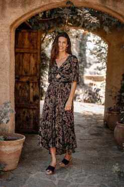 Kleid Santi Paisley Schwarz