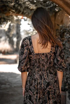 Kleid Santi Paisley Schwarz