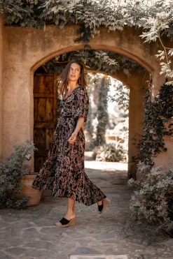 Kleid Santi Paisley Schwarz