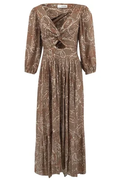 Kleid Santi Paisley Taupe