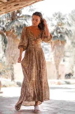 Kleid Santi Paisley Taupe