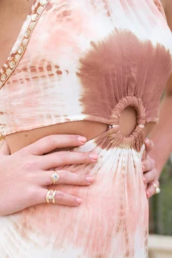 Kleid Saran Pfirsich