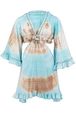 Kleid Schmetterling Aqua