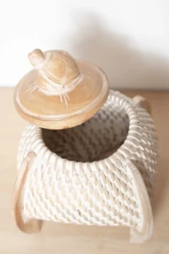 Korb Setelan Rund Weiß