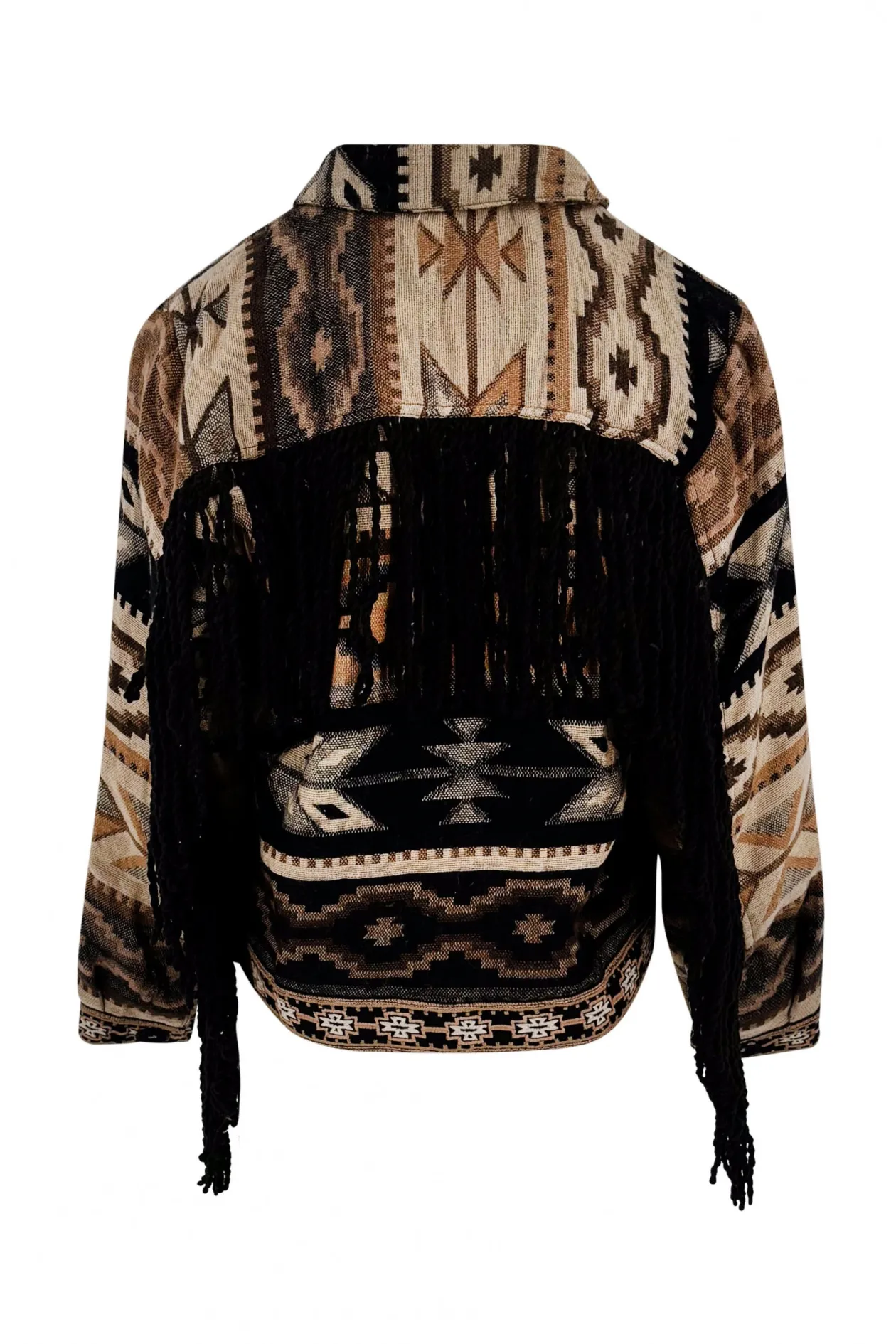 Kurze Fransenjacke Nomad Braun