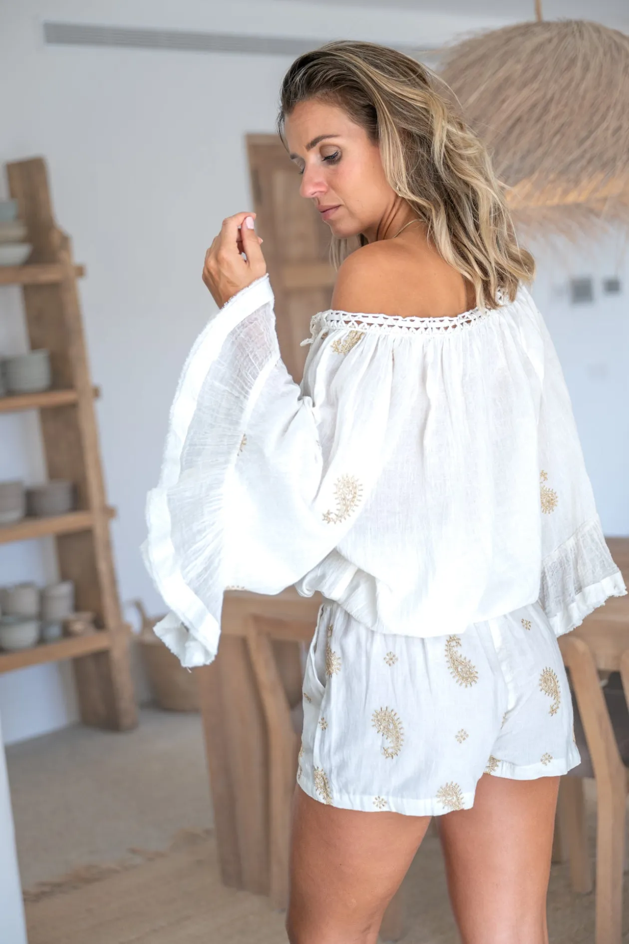 Kurze Hose Mila Esencia Elfenbein