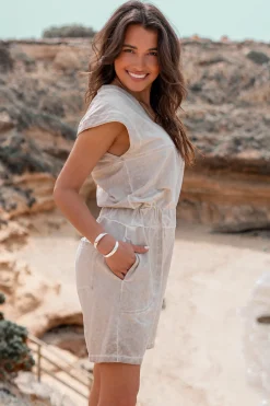 Kurzer Jumpsuit Stone