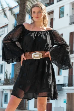 Kurzer Kaftan Suze Schwarz