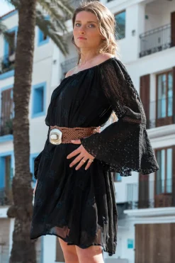 Kurzer Kaftan Suze Schwarz