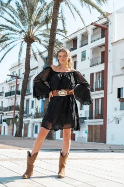 Kurzer Kaftan Suze Schwarz