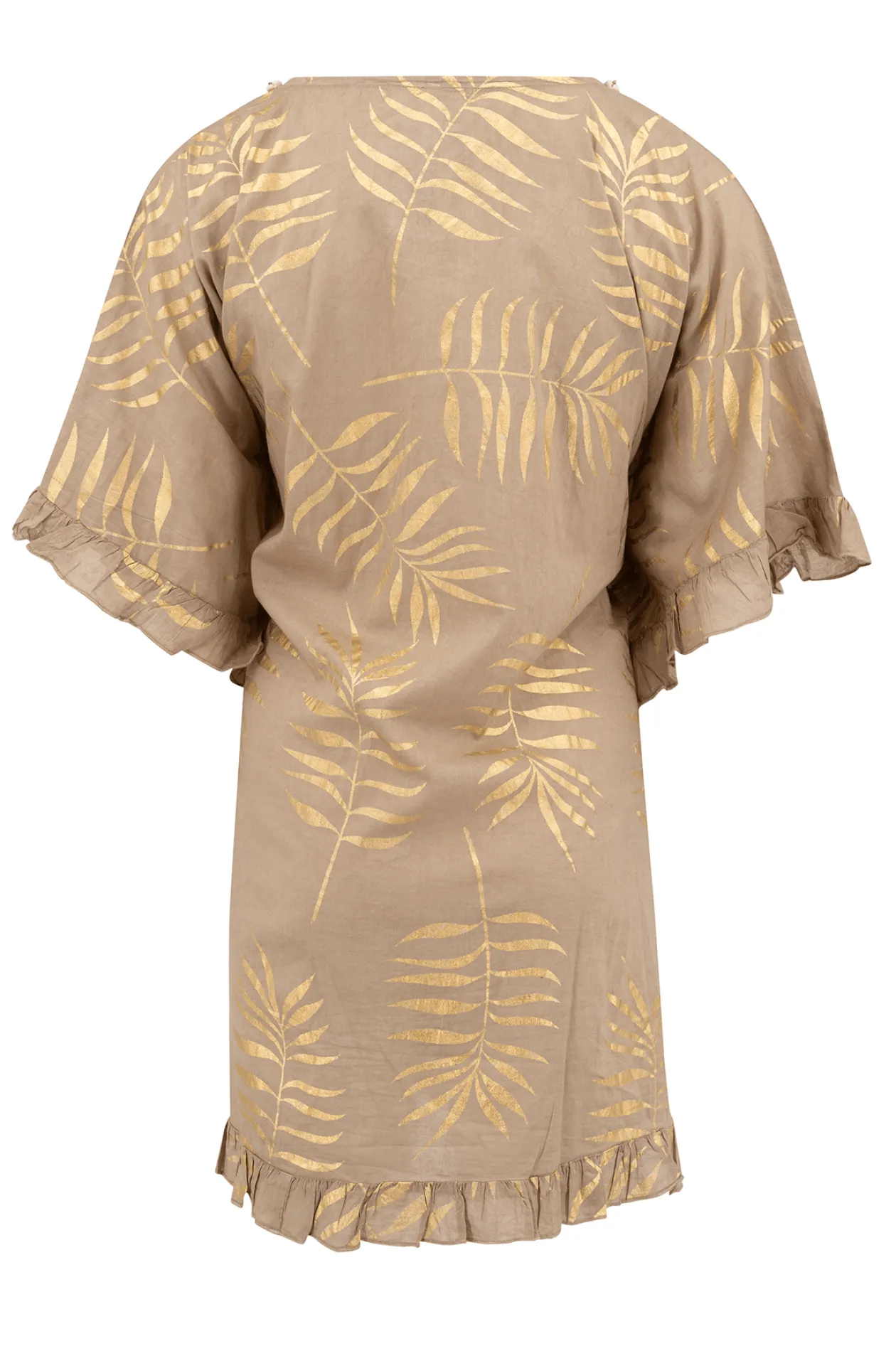Kurzer Kimono Leafy Taupe