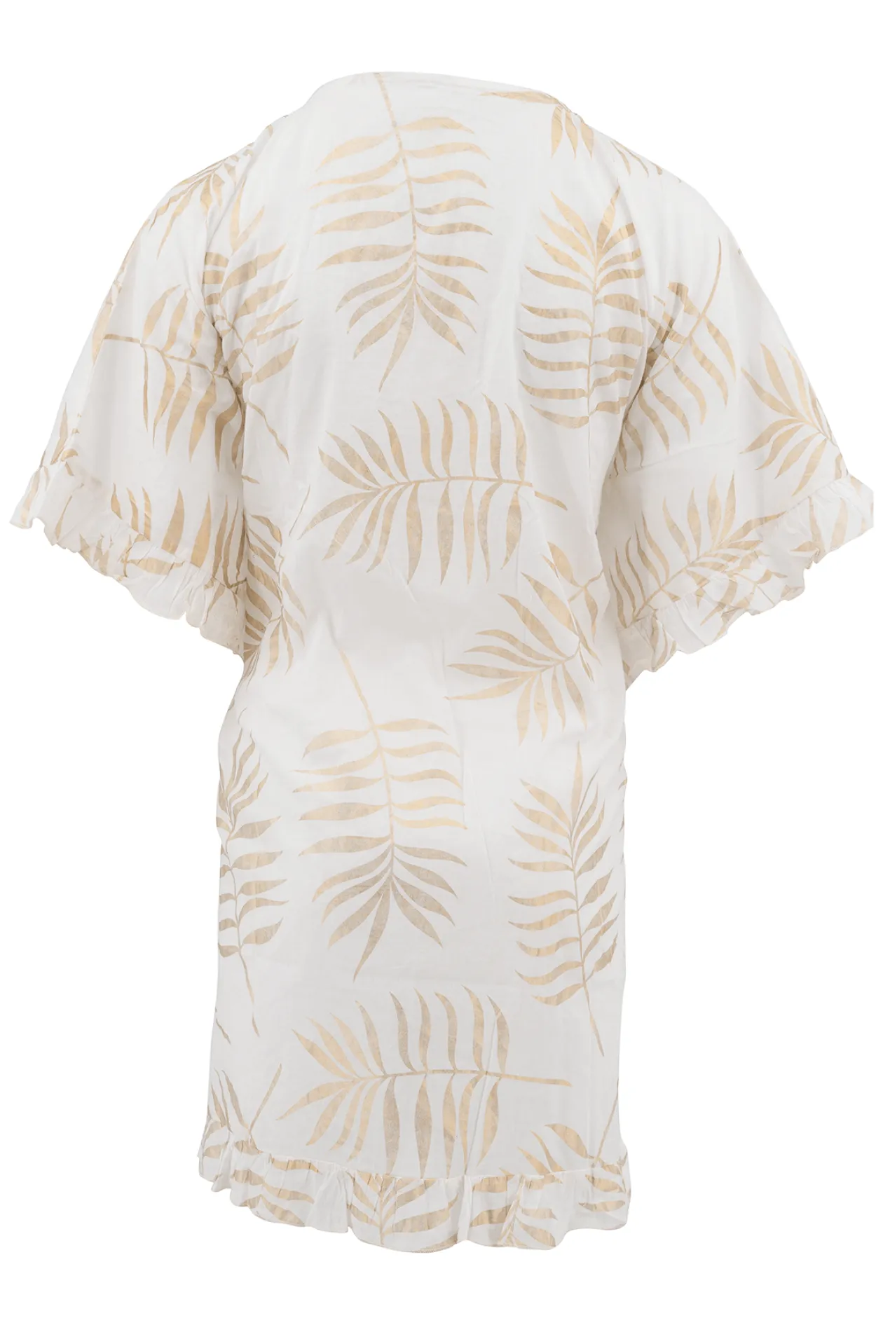 Kurzer Kimono Leafy Weiß