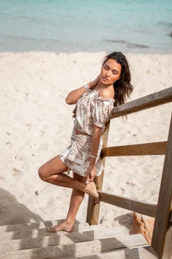 Kurzer Rock Adella Taupe