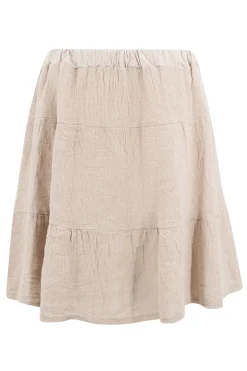 Kurzer Rock Lin Sand