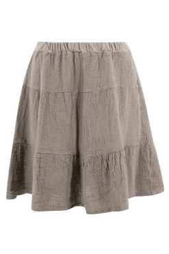 Kurzer Rock Lin Taupe