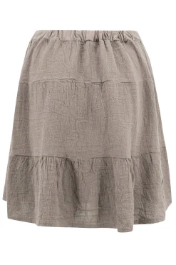 Kurzer Rock Lin Taupe
