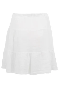 Kurzer Rock Lin Weiß