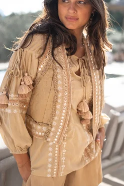 Kurzes Gilet Sierra Riqueza Light Taupe