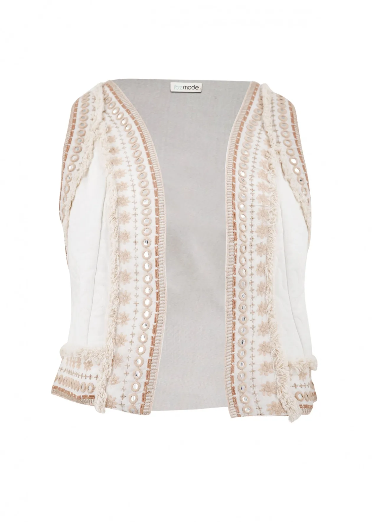 Kurzes Gilet Sierra Riqueza Weiß