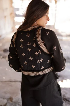 Kurzes Gilet Sonrisa Schwarz