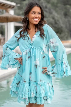 Kurzes Kleid Anna Bloom Türkis