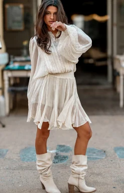 Kurzes Kleid Bliss Ecru