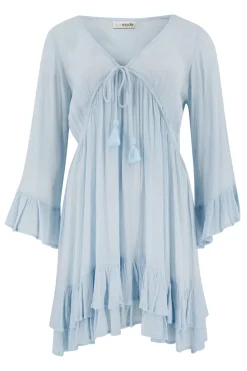 Kurzes Kleid Dantae Flower Blassblau