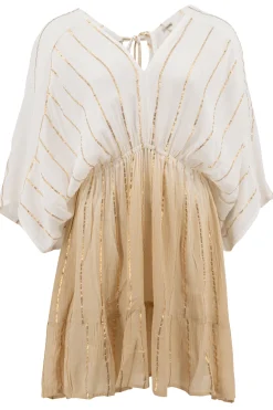 Kurzes Kleid Emilia Weiß/ Sand