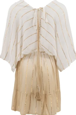 Kurzes Kleid Emilia Weiß/ Sand