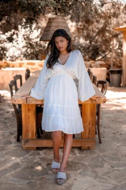 Kurzes Kleid Famme Ecru