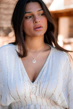 Kurzes Kleid Famme Ecru