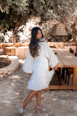 Kurzes Kleid Famme Ecru