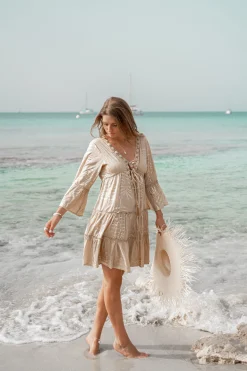 Kurzes Kleid Leafy Sand