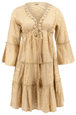 Kurzes Kleid Leafy Sand