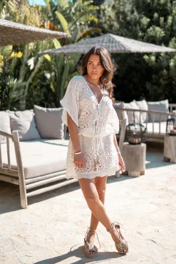 Kurzes Kleid Mirabel Ecru