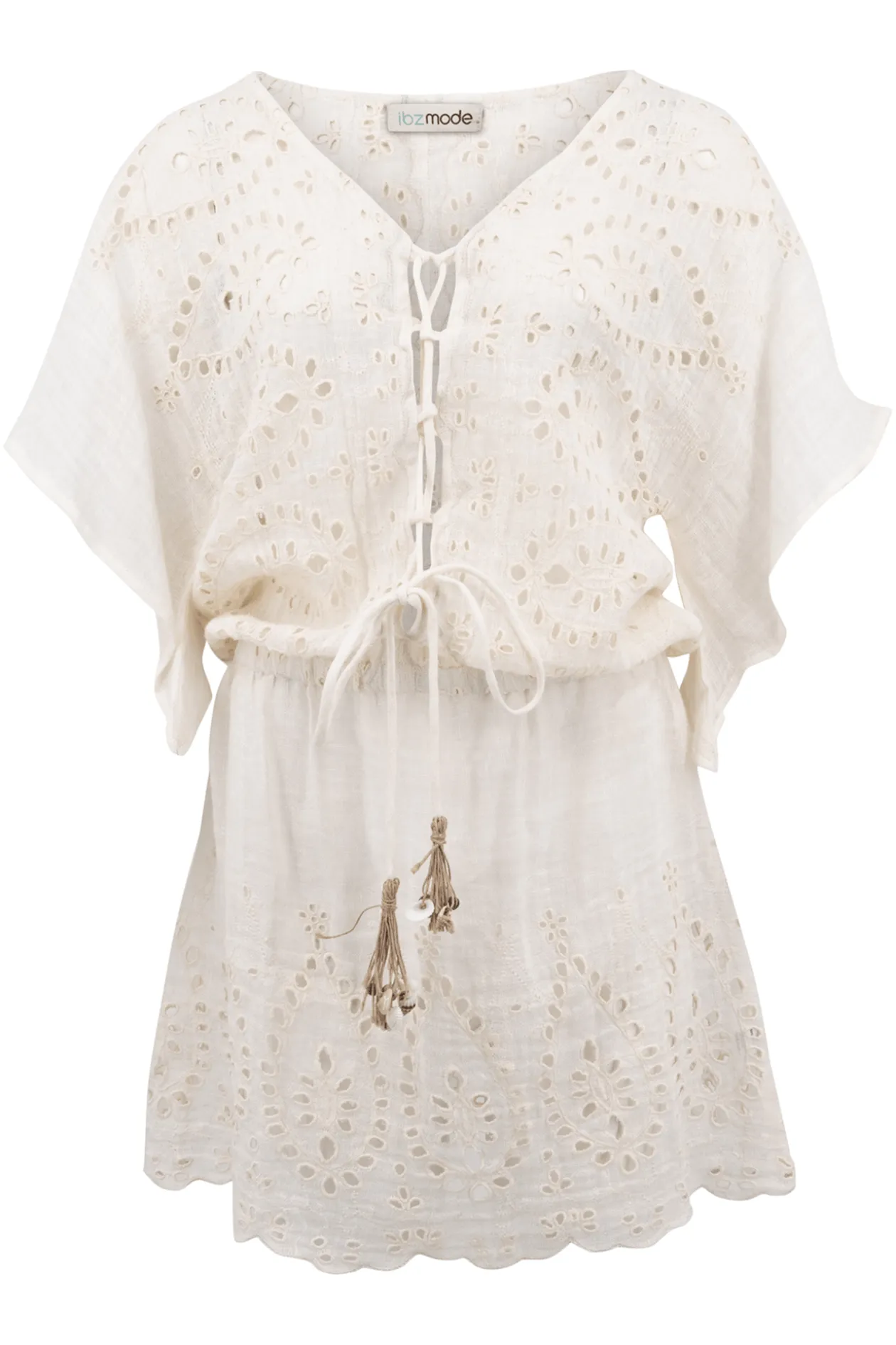 Kurzes Kleid Mirabel Ecru