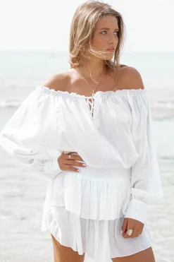 Kurzes Kleid Peralta Elfenbein