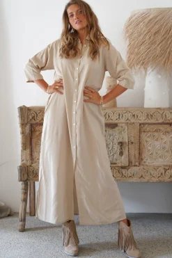 Lange Bluse Esma Sand