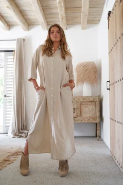 Lange Bluse Esma Sand