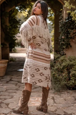 Lange Fransenjacke Spirit Natural