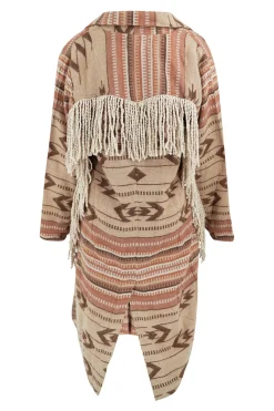 Lange Fransenjacke Spirit Natural