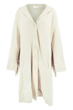 Lange Fransenjacke Spirit Light Sand Plain