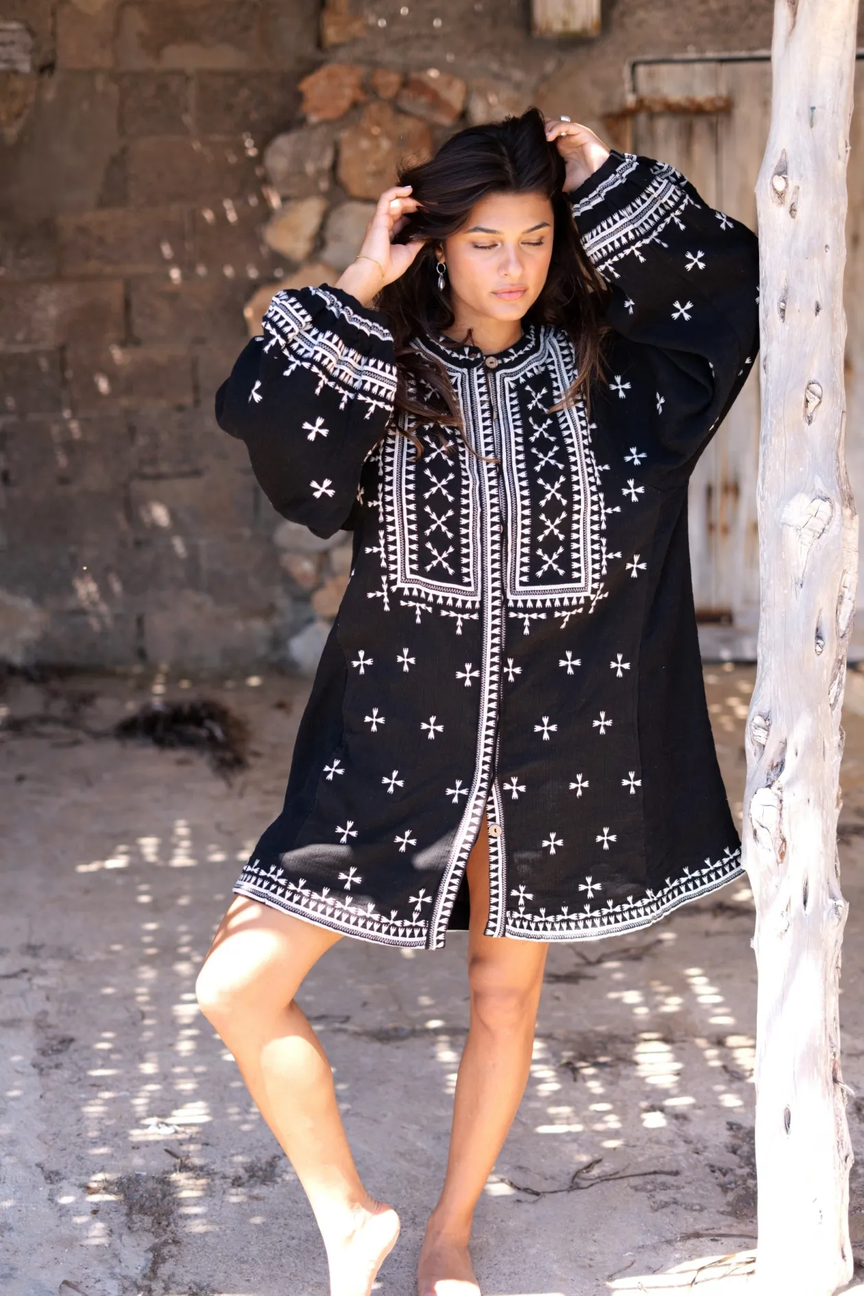 Lange Jacke Sonrisa Schwarz