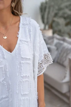 Langer Kaftan Kira Scorva Weiß