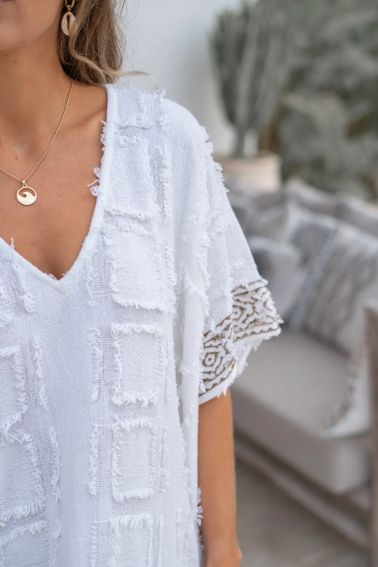 Langer Kaftan Kira Scorva Weiß