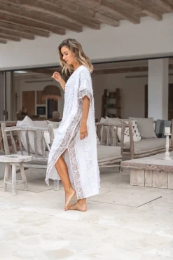 Langer Kaftan Kira Scorva Weiß